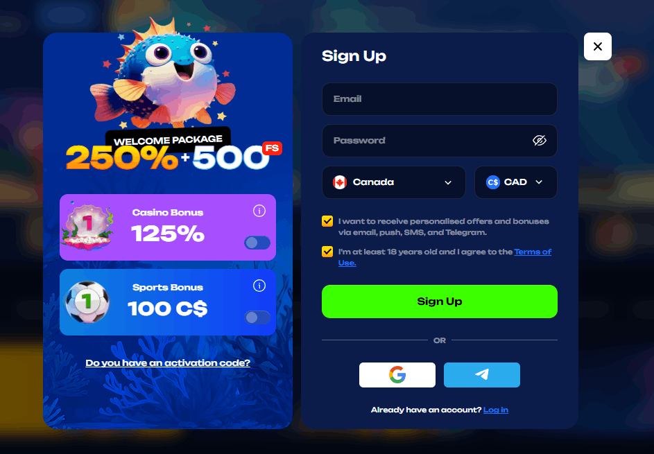 Como se Cadastrar no Fugu Casino – Passo a Passo